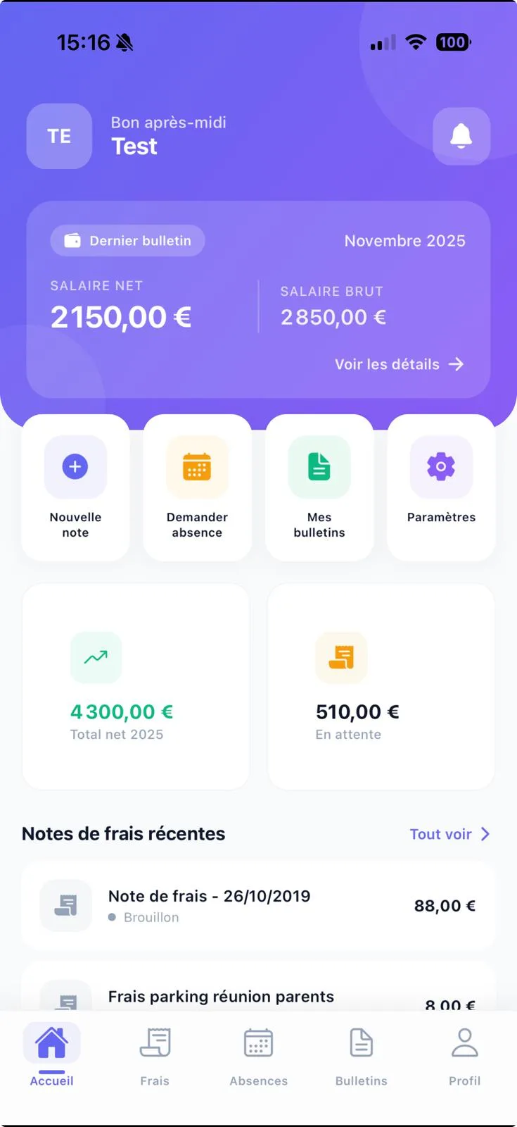 Application mobile MyRH bulletins de paie coffre-fort numérique
