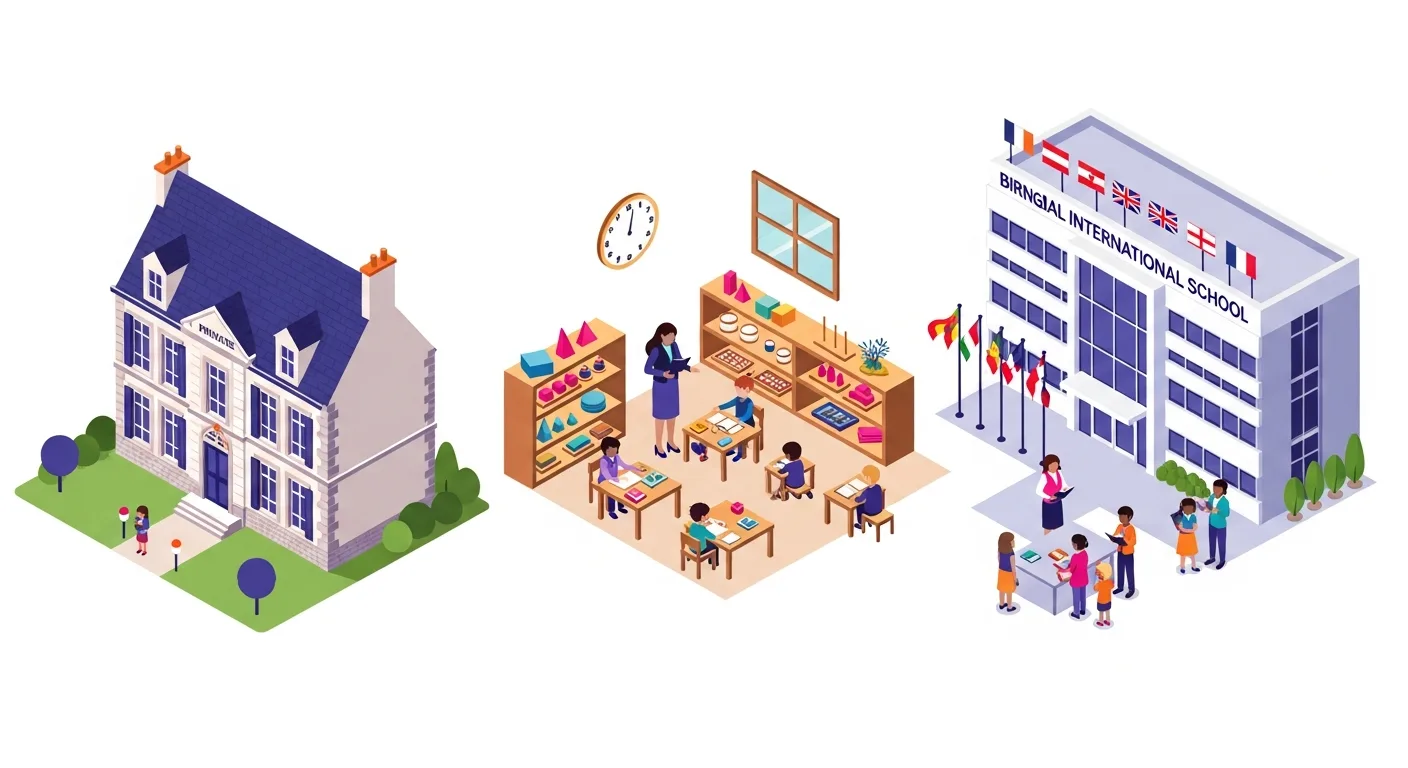 Illustration différents types d'établissements